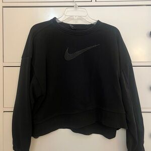 Black Nike cropped sweatshirt